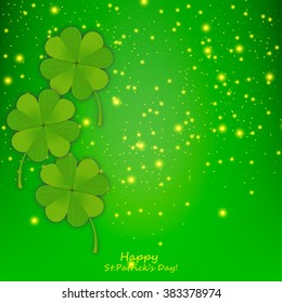 Leaves clover. Saint Patrick's Day vector illustration design. 