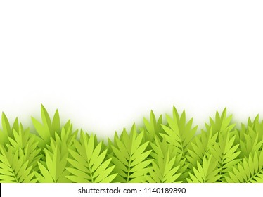 Leaves color green, object isolated on white background