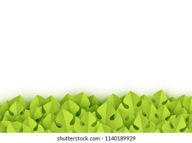 Leaves color green, object isolated on white background
