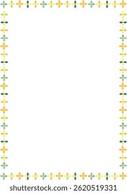 Leaves colorful frame. Doodle leaf Thanksgiving template. Frame with empty space for your text