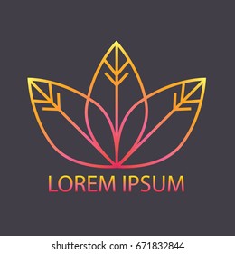 Leaves colorful gradient logo