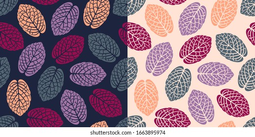 Leaves colorful Seamless pattern simple premium vector, best motive for print on Pillows, fabric, wallpaper and paper, can be enlarged according to will and Able to repeat for textile printing.