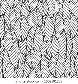  Leaves coloring book pages. Hand drawn artwork. Love bohemian concept for wedding invitations, cards, tickets, congratulations, branding, boutique logo, label. Web and mobile interface.
