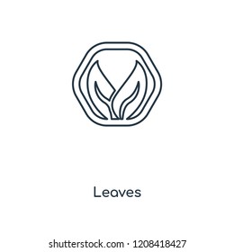 Leaves concept line icon. Linear Leaves concept outline symbol design. This simple element illustration can be used for web and mobile UI/UX.