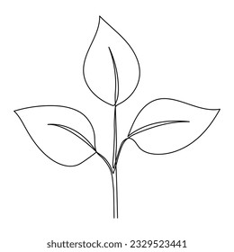 Deja el dibujo continuo de líneas. Dibujo vectorial aislado en blanco.