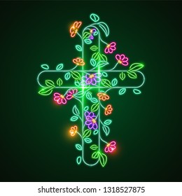 Leaves cross design