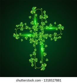 Leaves cross design