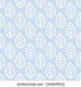 Leaves cute seamless pattern. Vector illustration for fabric design, gift paper, baby clothes, textiles, cards.
