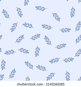 Leaves cute seamless pattern. Vector illustration for fabric design, gift paper, baby clothes, textiles, cards.