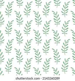 Leaves cute seamless pattern. Vector illustration for fabric design, gift paper, baby clothes, textiles, cards.