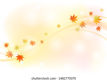 Leaves dancing in the autumn wind