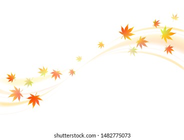 Leaves dancing in the autumn wind