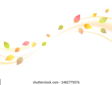 Leaves dancing in the autumn wind