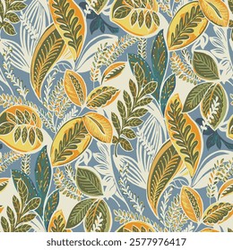 leaves design all over abstract and charming for textile factory