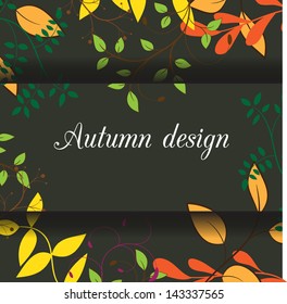 leaves design card Vector illustration can be used for website background and greeting cards or cover decoration