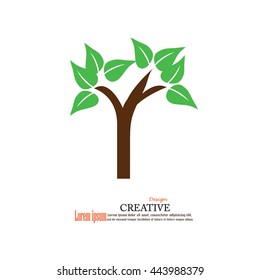 leaves design elements.tree vector.eco concept.vector illustration.