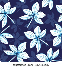 leaves design on leaf Patterns on navy