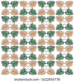 leaves design patterns for fabrics, curtains and carpets
