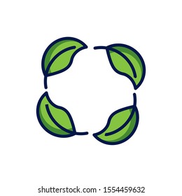 leaves design, Plant floral garden nature decoration ornament and season theme Vector illustration