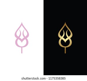 Leaves design vector. Vector leaf logo. flat leaf logo