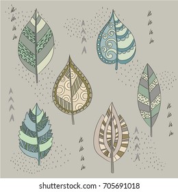 Leaves design wallpaper vector seamless pattern. Decorative, wrap paper.
