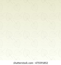 Leaves detailed vintage pattern vector abstract background