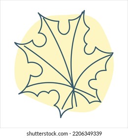 Leaves of different trees doodle style. Cozy Fall. Autumn leaves. Vector graphics isolated on white background.