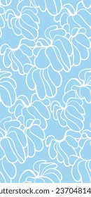 leaves doodle Scandinavian seamless pattern design fabric printing monochrome stylish modern textured