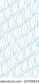 leaves doodle Scandinavian seamless pattern design fabric printing monochrome stylish modern textured