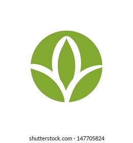 Deja un icono ecológico , un icono abstracto, un símbolo vector