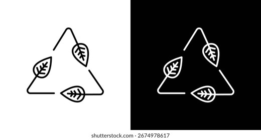 Verlässt Öko-Recycling-Symbol-Set, Vektor und Illustration