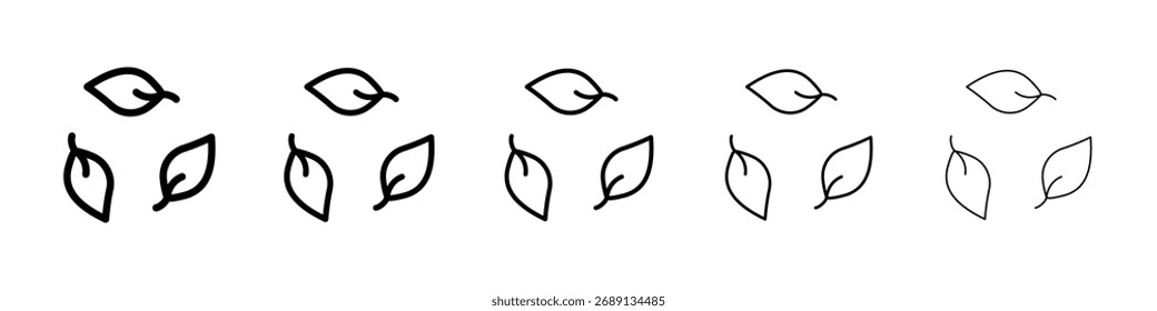 Hojas eco reciclar icono Arte vectorial Ilustración