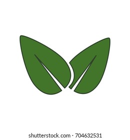 Leaves eco symbol icon vector illustration graphic design