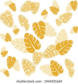 Leaves. Elegant leaf design. Vector pattern. 