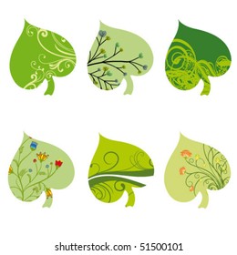 Leaves. Elements for design. Vector illustration.