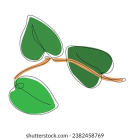 Verbliebene Elemente. Gartenblumenpflanzen, Vektorgrafik.