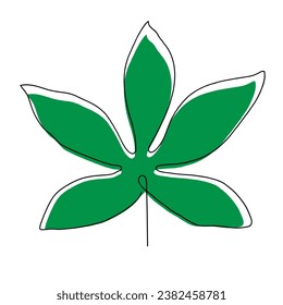 Leaves elements. Garden floral plants vector illustration.