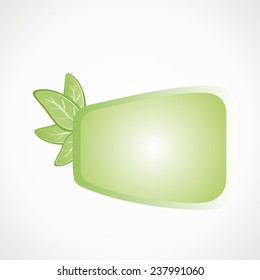 leaves an empty label for text Green vector format.