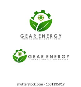 leaves Energy logo design vector, eco energy logo 