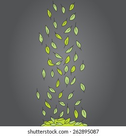 Leaves fall drop down vector