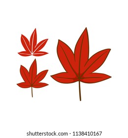 leaves fallen autumn element design