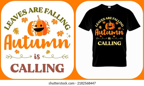 
Leaves are falling autumn is calling. Autumn season hand  written phrase. Colorful fall season hand drawn slogan. Autumn theme lettering vector phrases. Scrapbooking elements for harvest party.