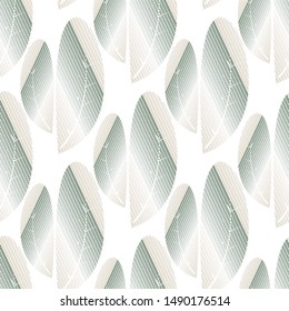 Leaves in a filet pattern, mesh, flora, abstract, elegant, seamless vector background.