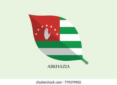 Leaves Flag vector – Abkhazia flag