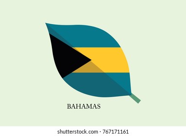 Leaves Flag vector – Bahamas flag