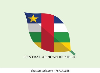Leaves Flag vector – Central African Republic flag