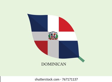 Leaves Flag vector – Dominican Republic
 flag