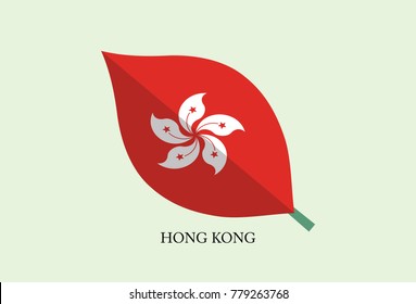 Leaves Flag vector – Hong Kong flag