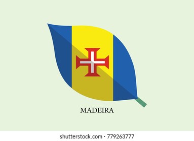 Leaves Flag vector – Madeira flag