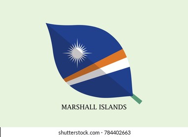 Leaves Flag vector – Marshall Islands flag
